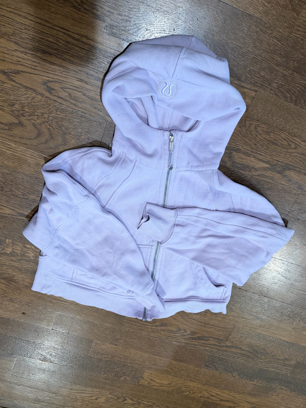 lululemon athletica Lavender Cropped scuba Full-Zip Hoodie